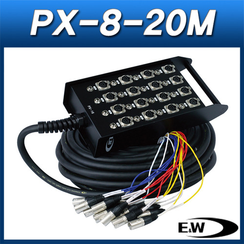 ENW PX-8-20M/케이블(박스형)/캐논암 8채널 박스+20M
