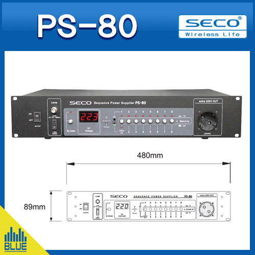 SECO PS80 /세코 순차전원공급기/8채널 전원공급기/POWER DISTRIBUTOR/직류전원장치(SECO PS-80)