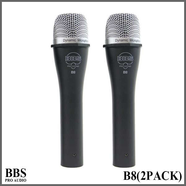 BBS B8(2pack) 다이나믹마이크/보컬용/찬양용/2개1세트/비비에스(B-8)
