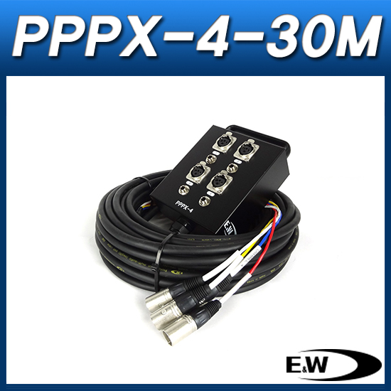E&amp;W PPPX-4-30M/케이블(박스형)/캐논암 4채널 박스+30M/EW PPPX-4-30M
