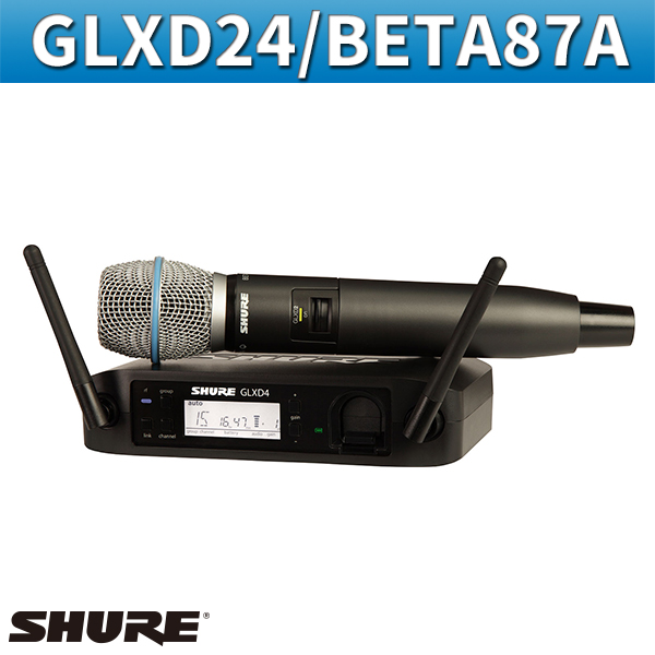 SHURE GLXD24BETA87A/무선 핸드마이크 세트/슈어(GLXD24/BETA87A)
