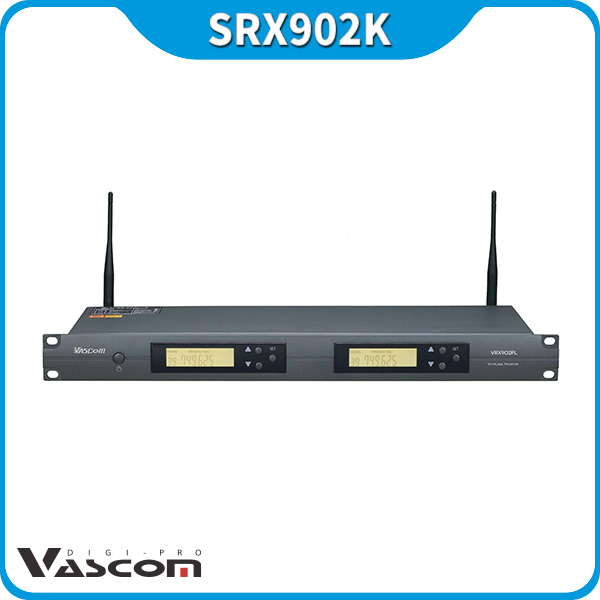 VASCOM SRX902K/무선마이크리시버/무선수신기/2채널/바스컴/SRX-902K