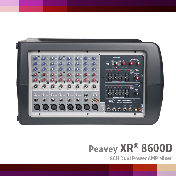 XR8600D/PEAVEY/8채널 듀얼 파워앰프 믹서 (XR-8600D)