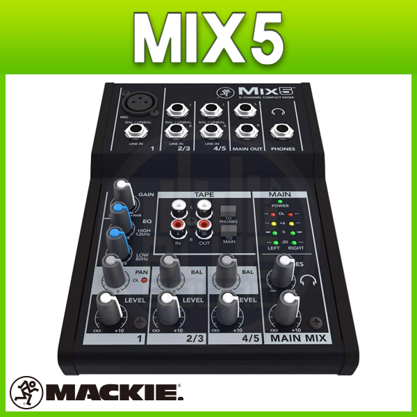 MACKIE MIX5 / 5채널 컴팩트 믹서/ 정품/ 맥키(MIX-5)