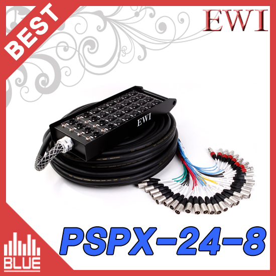EWI PSPX24-8-30m/24채널/멀티케이블 완제품/8리턴