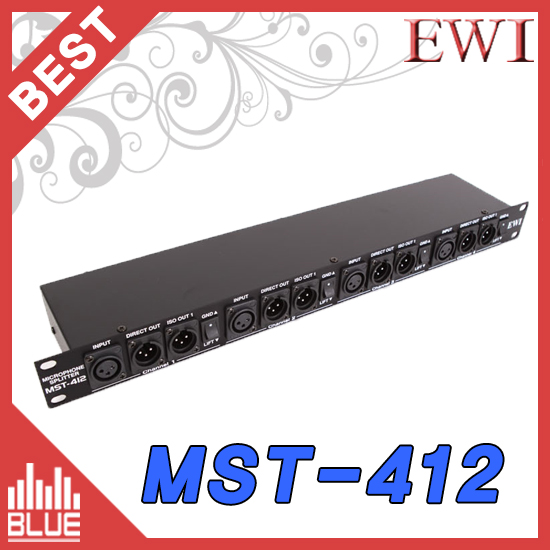 EWI MST-412/4채널마이크스플리터/1in3out 마이크분배기 (EWI MST412)