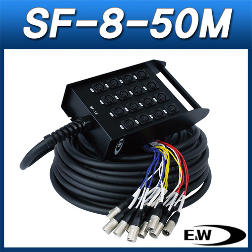 ENW SF-8-50M/케이블(박스형)/캐논암 8채널 박스+50M