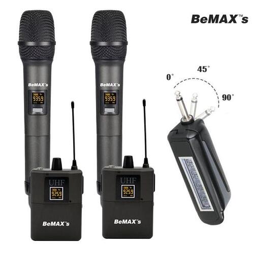 BEMAX&#039;S BXMJ9404HB/벨트 마이크선택/4채널/핸드+벨트 무선마이크세트/BXM-J9404HB