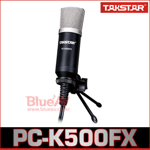 TAKSTAR PC-K500FX/PC용 콘덴서마이크/USB팬텀/3.5잭 입력/단일지향성/PCK500FX