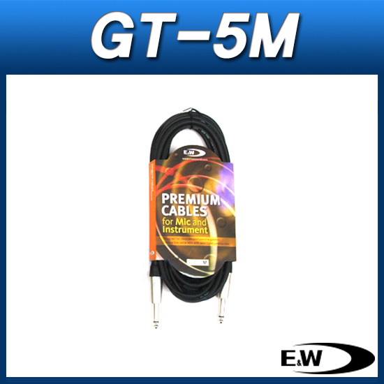 E&amp;W GT-5M/마이크악기연결케이블/5M/55모노(수)-57모노(수)/EW GT5M
