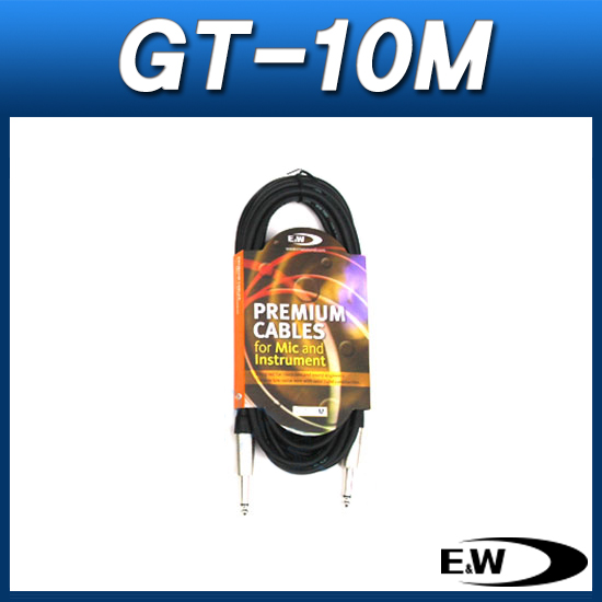E&amp;W GT-10M/마이크악기연결케이블/10M/55모노(수)-57모노(수)/EW GT10M