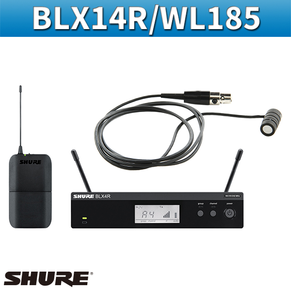 SHURE BLX14RK/W85/무선 핀마이크 세트/슈어(BLX14R/WL185)
