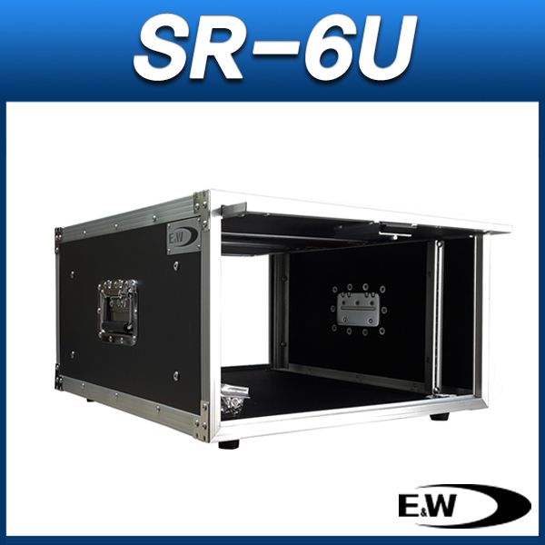 E&amp;W SR-6U/하드랙케이스/장비보관용/앞뒤슬라이딩커버/잠금장치/바퀴없음/고무발장착/EW SR6U