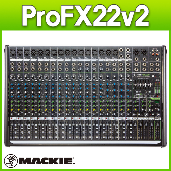 MACKIE PROFX22V2/16CH 이펙트 믹서/맥키(ProFX22v2)/USB