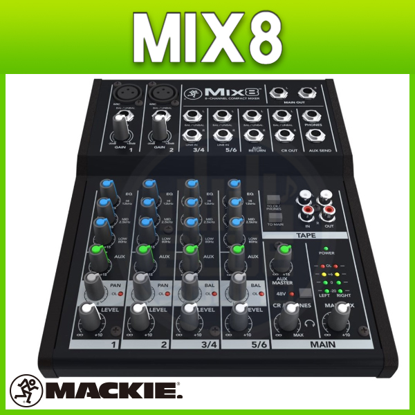 MACKIE MIX8/ 8채널 컴팩트 믹서/ 정품/ 맥키(MIX-8)