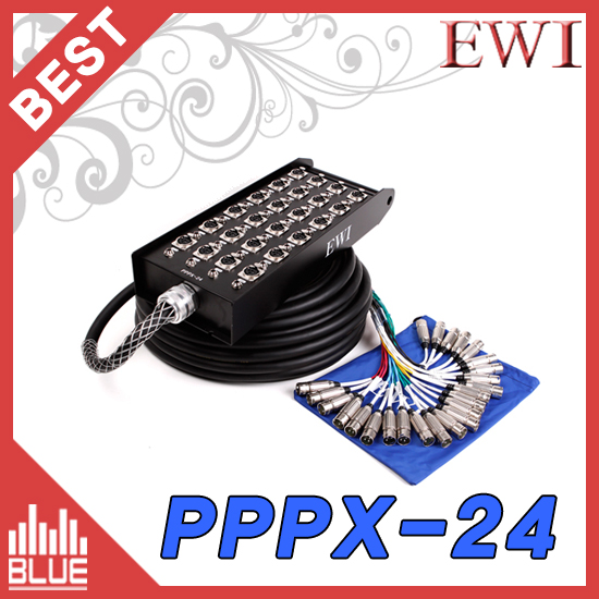 EWI PPPX24-45m/24채널 멀티케이블 완제품/캐논잭+55잭 병렬연결/Switchraft콘넥터