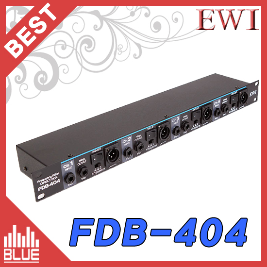 EWI FDB-404/다이렉트박스/4채널 패시브 DI-BOX/랙장착가능  (EWI FDB404)