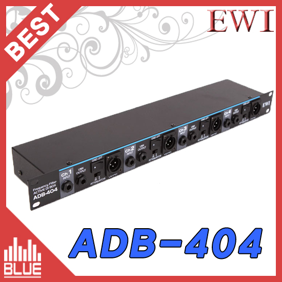 EWI ADB-404/4채널 액티브 다이렉트박스/랙장착형 (EWI ADB404)